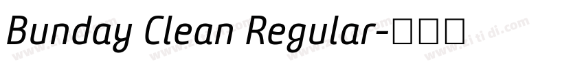 Bunday Clean Regular字体转换